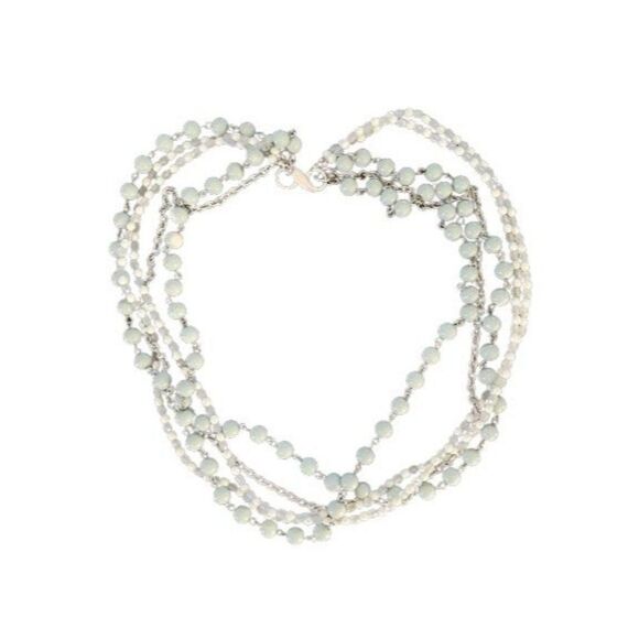 Lia Sophia Multi Strand Beaded Necklace - Picture 1 of 9